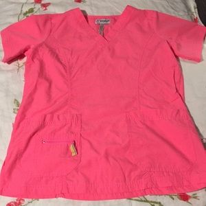 Peaches Scrub Top